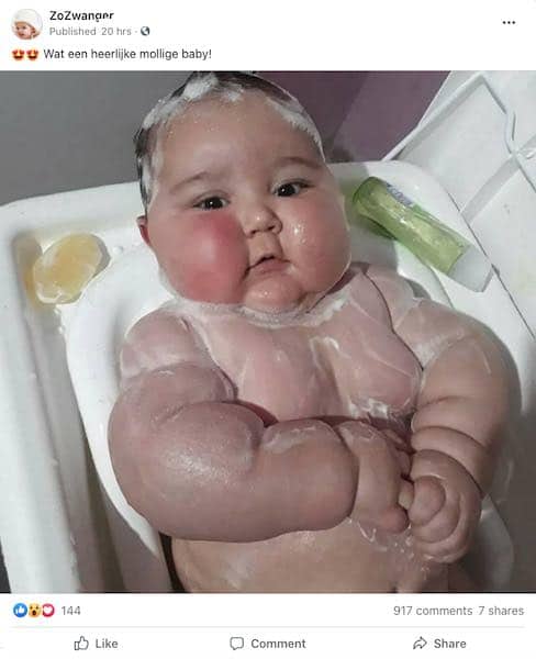 Wat als een mollige baby te dik is