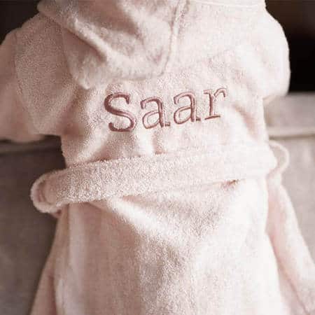 badjas voor baby met naam