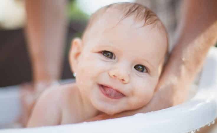 hoe lang mag een baby in bad