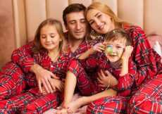 leuke familie pyjama gezin
