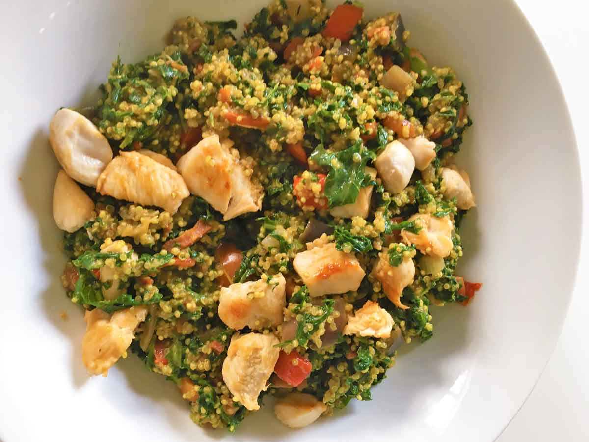 gezond recept  boerenkool met quinoa