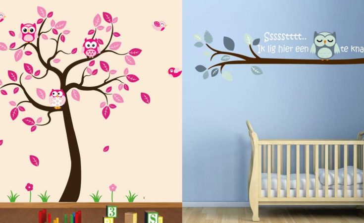 Grondig Literatuur Ziektecijfers Tips voor wanddecoratie in de babykamer: Een muursticker boom!