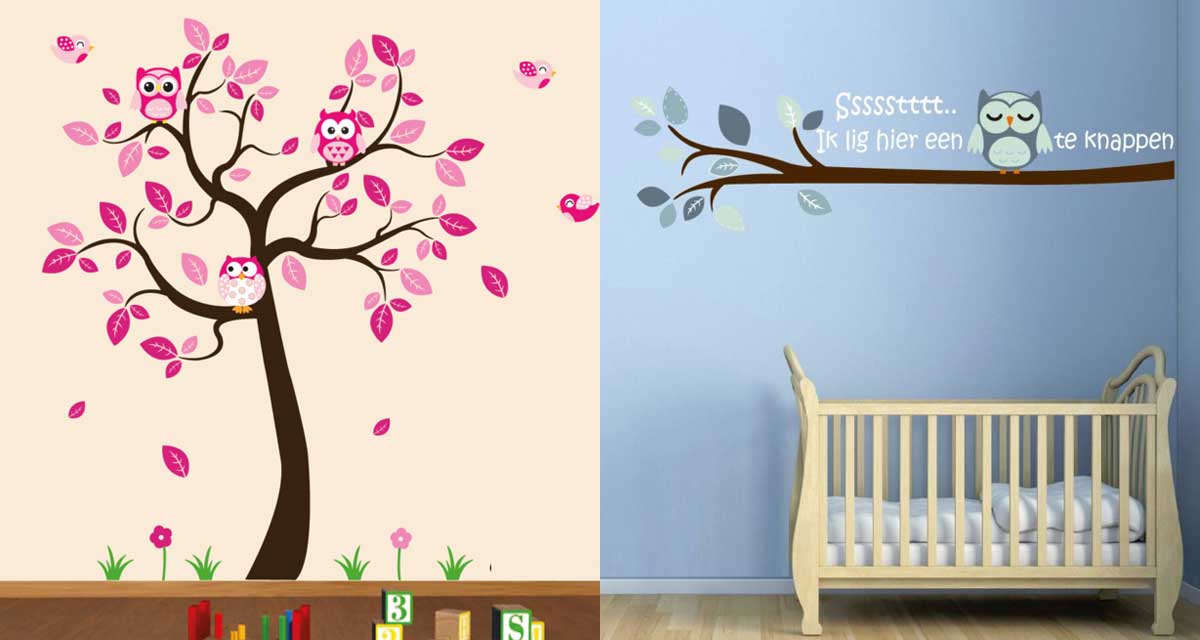 Luchtpost reguleren gezond verstand Tips voor wanddecoratie in de babykamer: Een muursticker boom!
