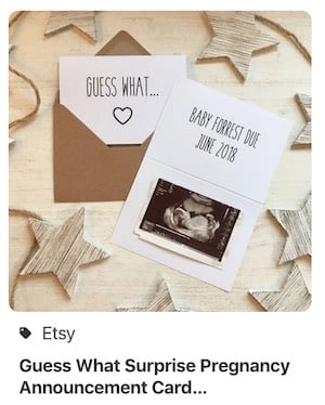 zwangerschap aankondiging kaartje origineel